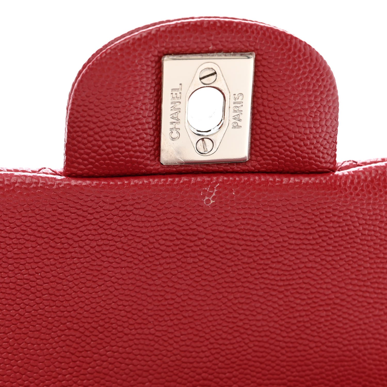 Chanel Caviar Quilted Mini Rectangular Flap Red 12 of 12