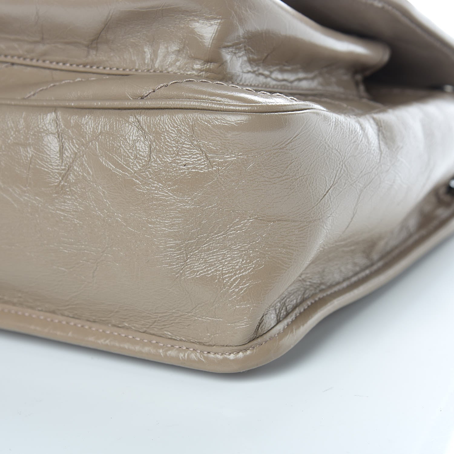 Saint Laurent Crinkled Calfskin Matelasse Monogram Medium Niki Chain Satchel Light Taupe 11 of 11