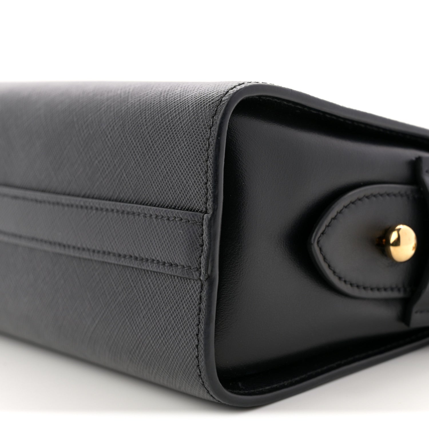 Prada Saffiano City Calfskin Esplanade Crossbody Bag Black 9 of 9