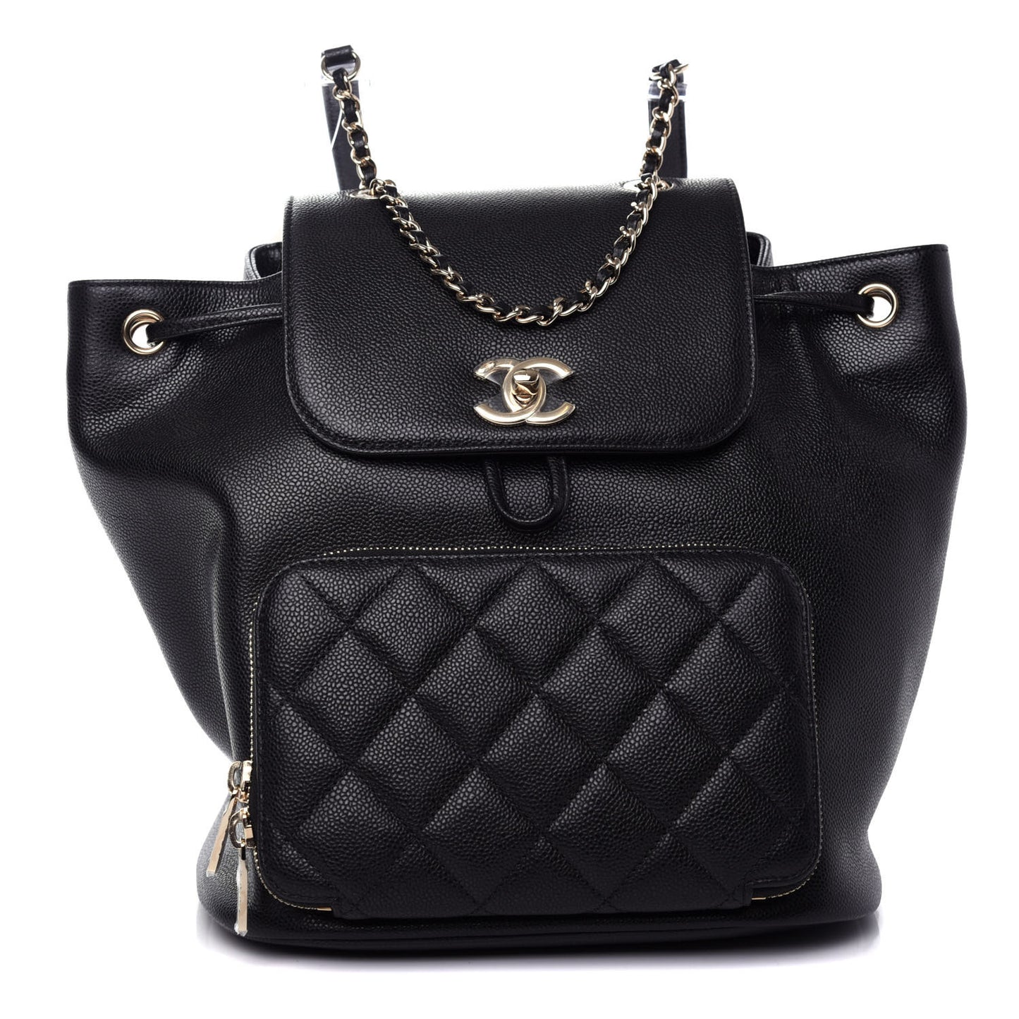 Caviar Quilted Business Affinity Backpack Black
