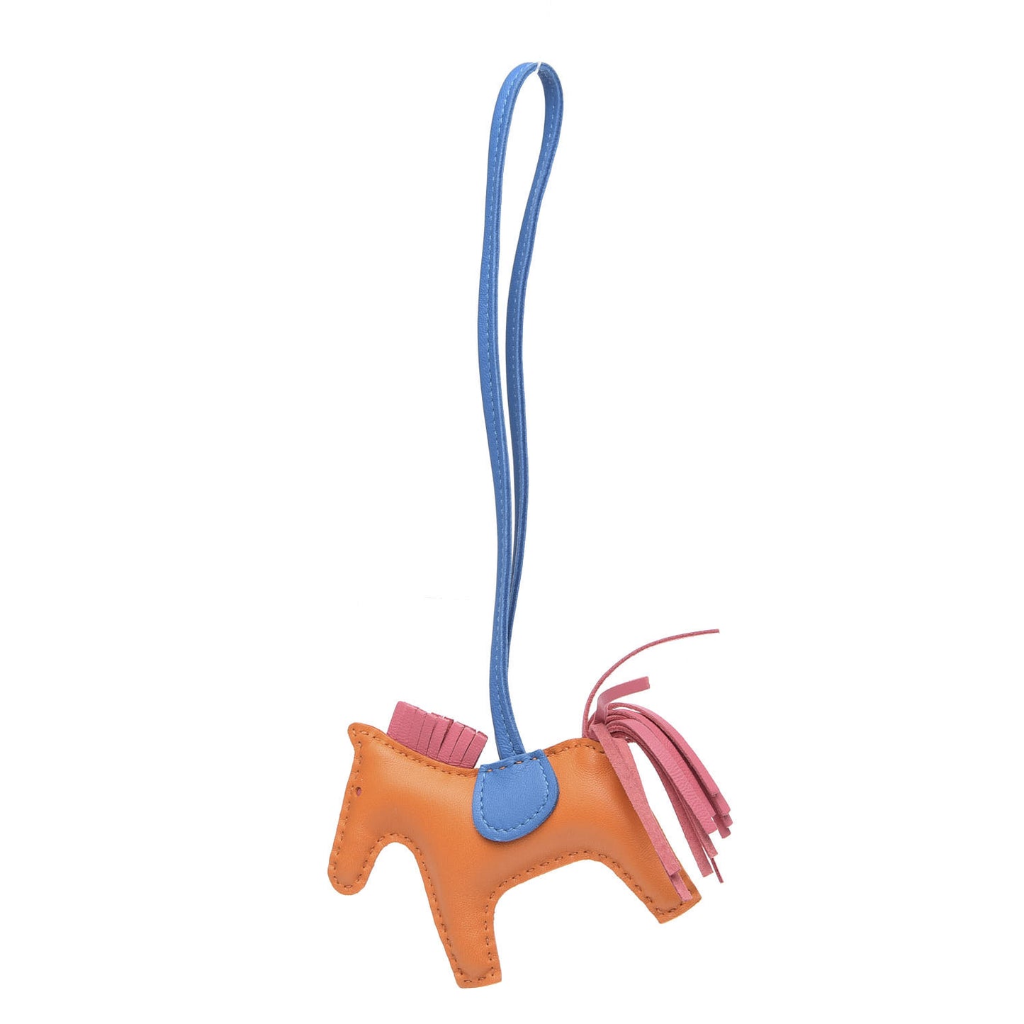 Milo Lambskin Grigri Rodeo Horse Bag Charm PM Orange Blue Zanzibar Rose Azalee