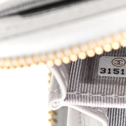 Chanel Caviar Quilted Zip Coin Purse Grey 7 of 8