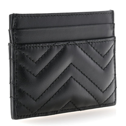 Gucci Calfskin Matelasse GG Marmont Card Holder Black 3 of 8