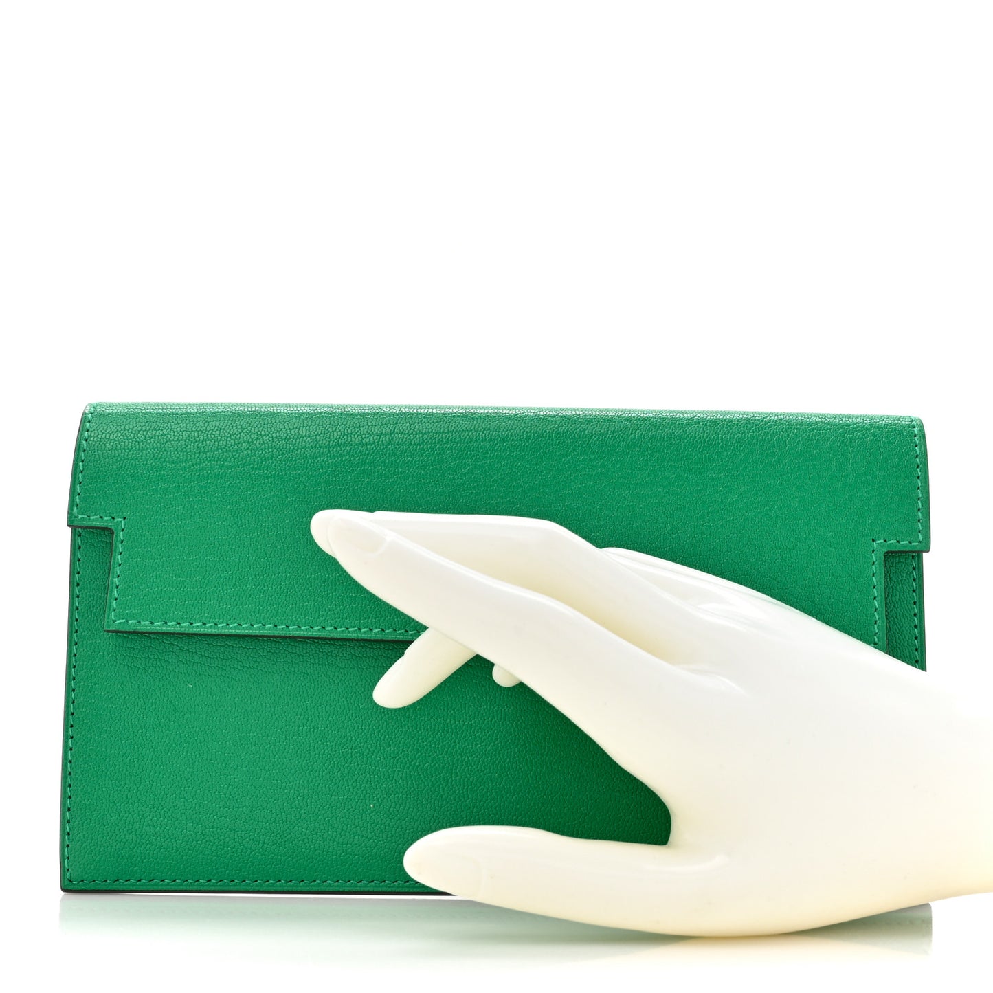 Chevre Chamkila Kelly Pocket Long Wallet Menthe