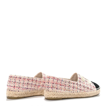 Chanel Tweed CC Espadrilles 37 Pink Black 4 of 8