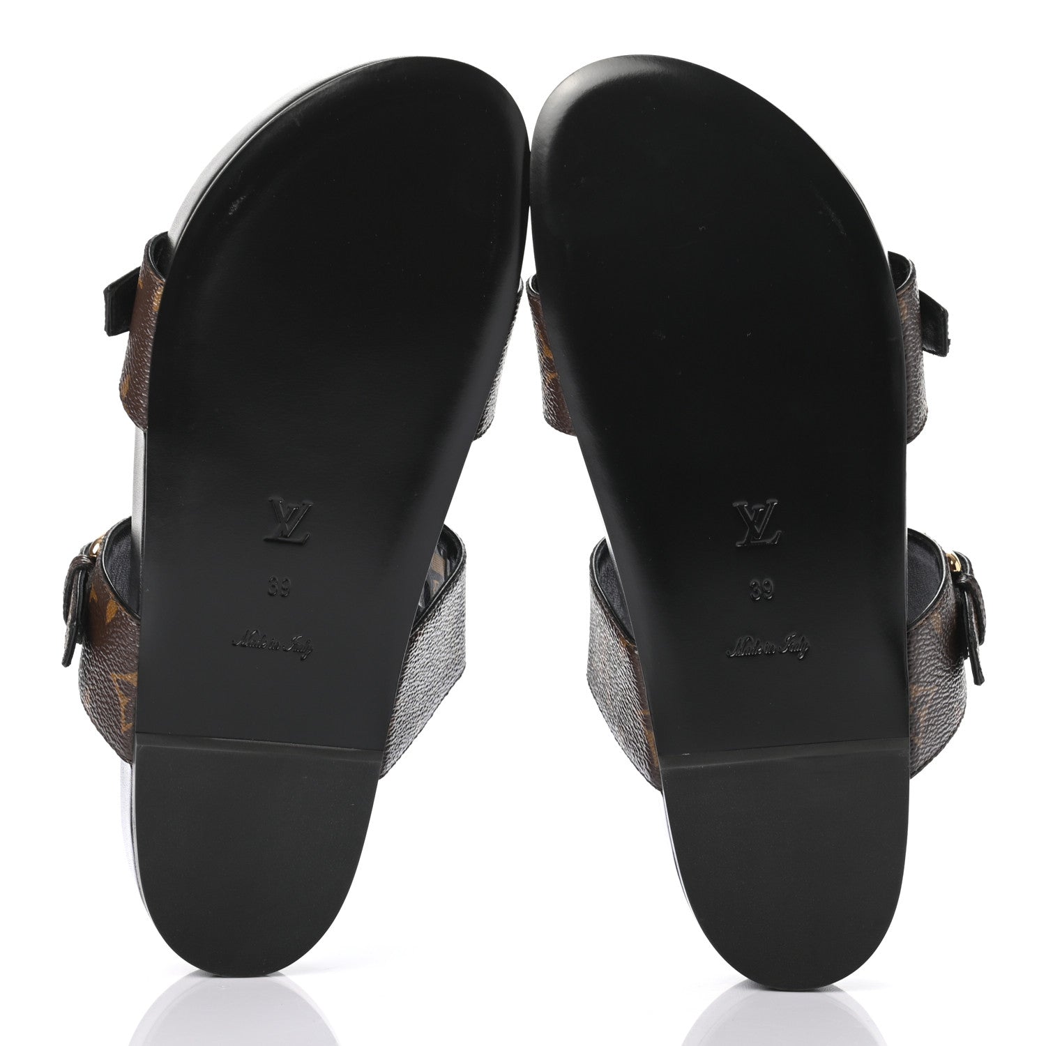 Louis Vuitton Monogram Bom Dia Mule Sandals 39 Black 5 of 6