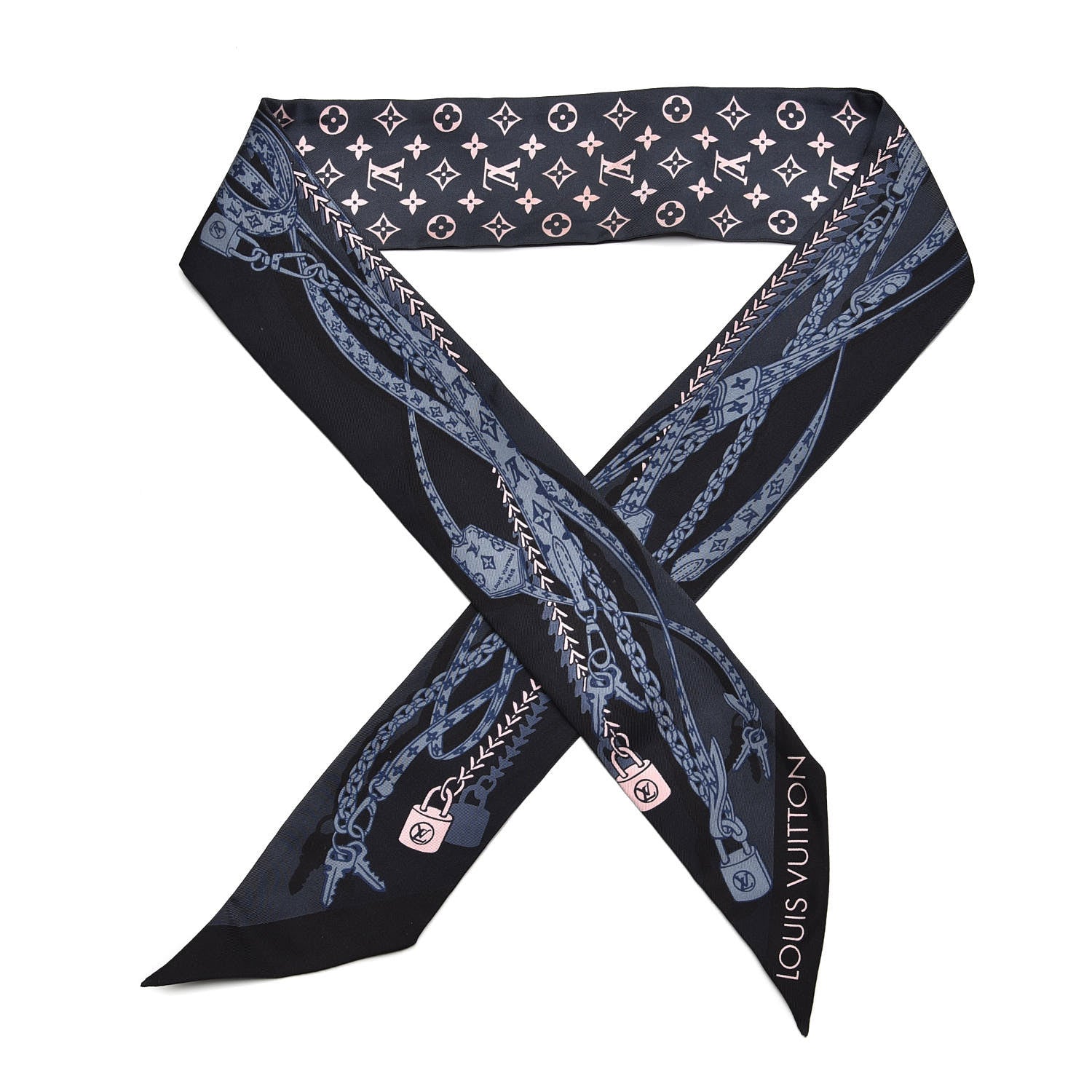 Louis Vuitton Silk Dreamonogram Bandeau Grey Glitter 1 of 3