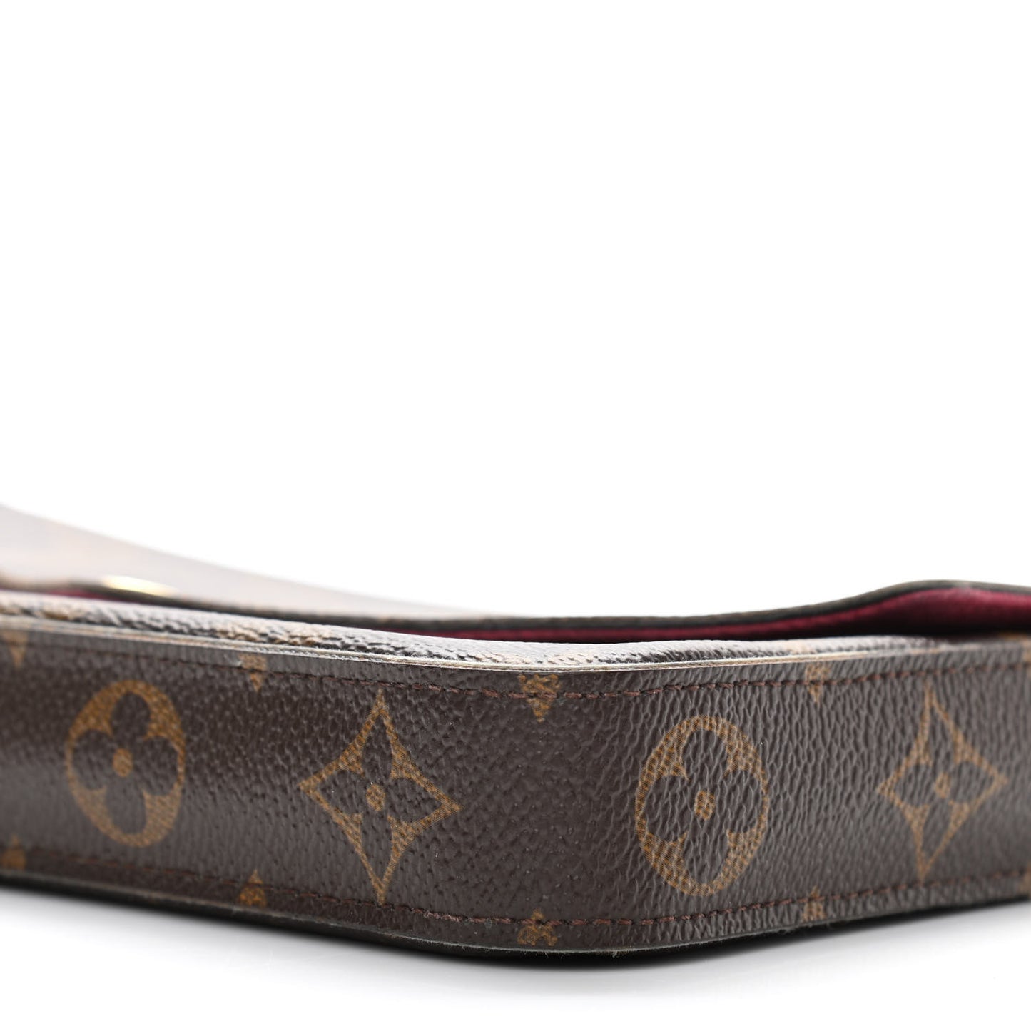 Monogram Pochette Felicie Chain Wallet Fuchsia
