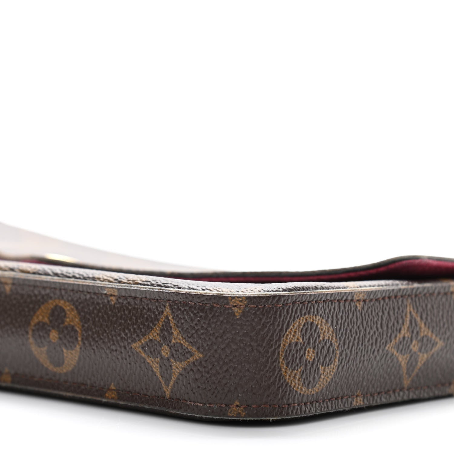 Louis Vuitton Monogram Pochette Felicie Chain Wallet Fuchsia 12 of 14