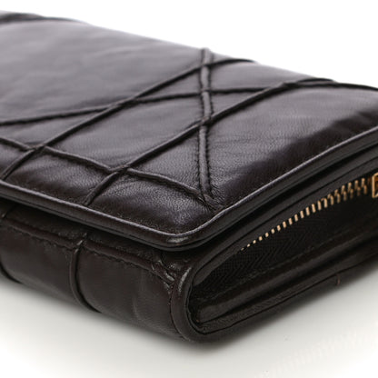 Christian Dior Lambskin Cannage Rendezvous Chain Wallet Brown 6 of 16