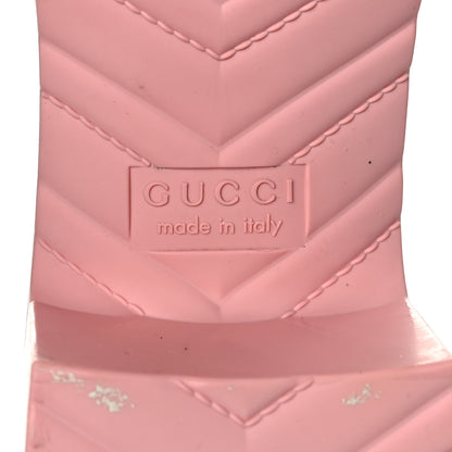Gucci Rubber Gucci Logo Womens Platform 20/60mm Slide Sandals 41 Wild Rose 8 of 10