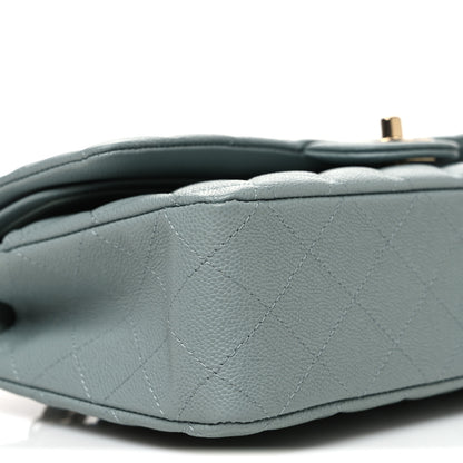 Chanel Caviar Quilted Medium Double Flap Light Green 9 of 10