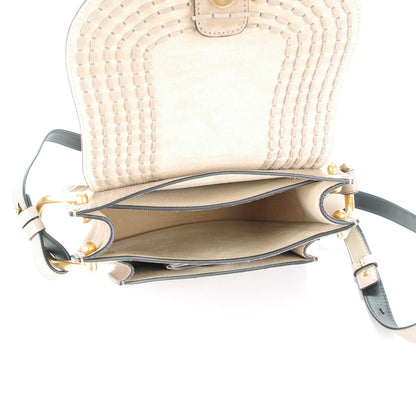 Chloe Suede Calfskin Braided Small Hudson Shoulder Bag Motty Grey 5 of 8
