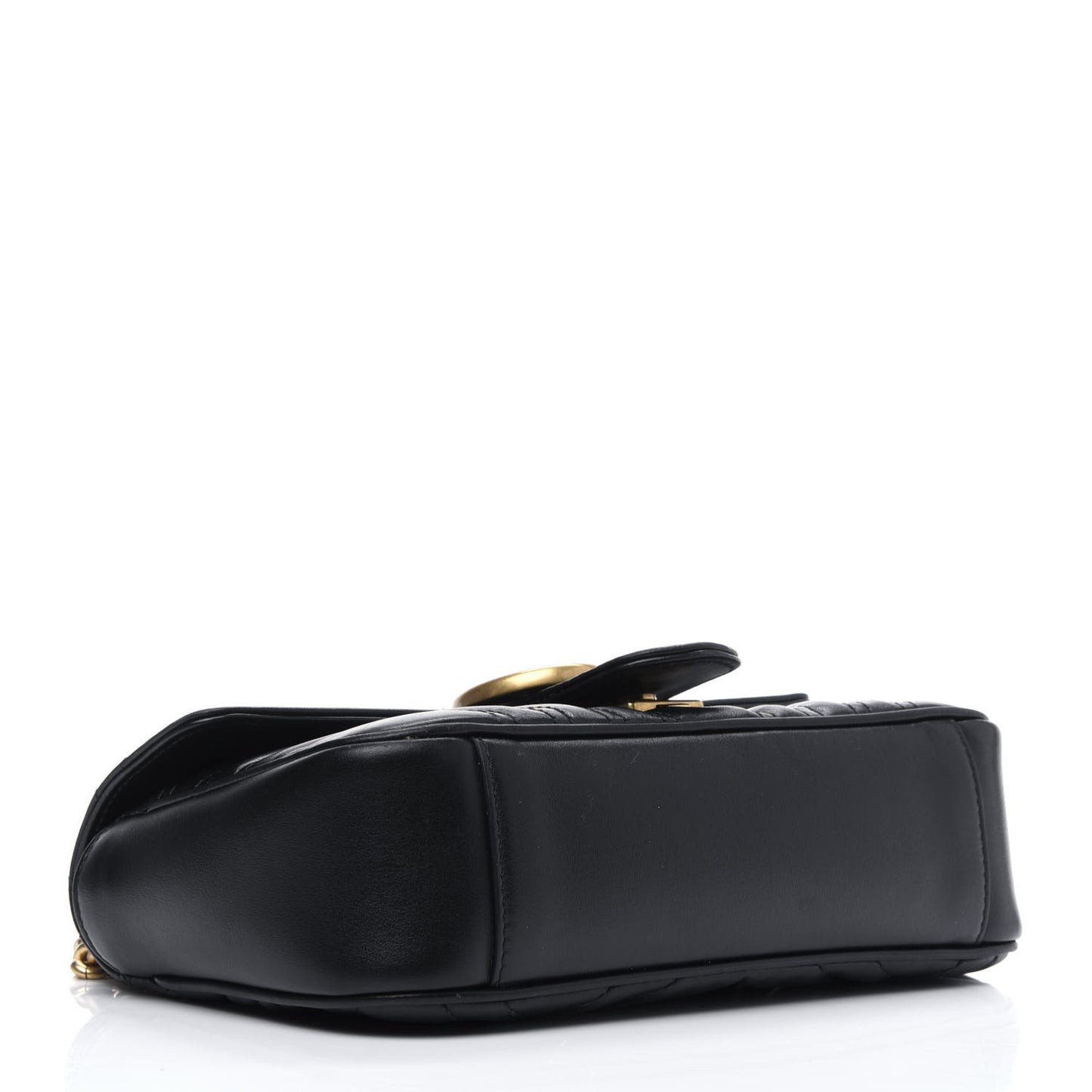 Calfskin Matelasse Mini GG Marmont Shoulder Bag Black