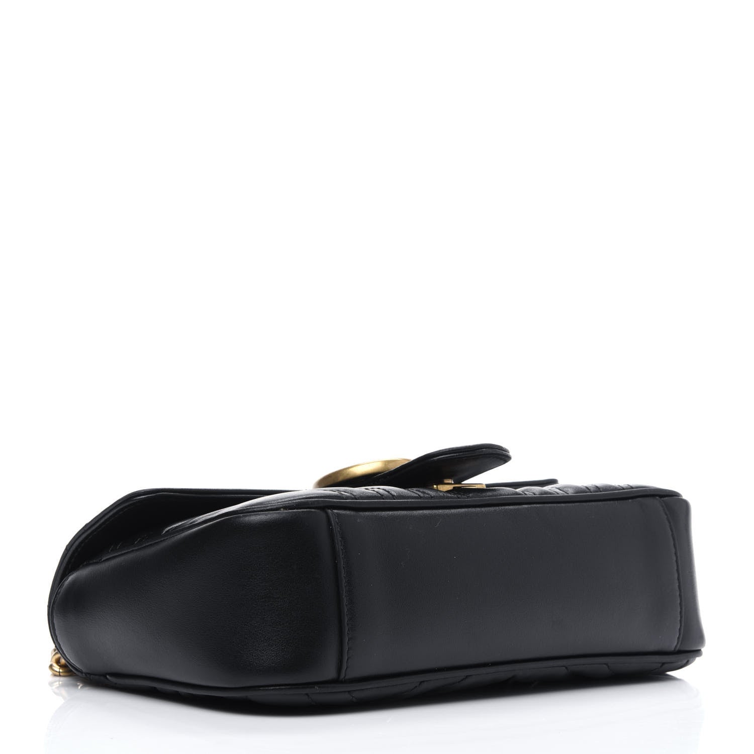 Gucci Calfskin Matelasse Mini GG Marmont Shoulder Bag Black 4 of 21