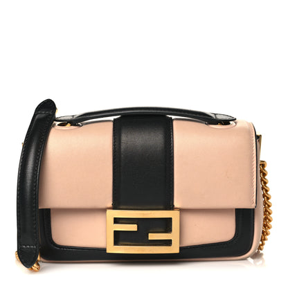 Fendi Nappa Apolo Bi-Color Mini Chain Baguette Rosa Quarzo Black 1 of 12