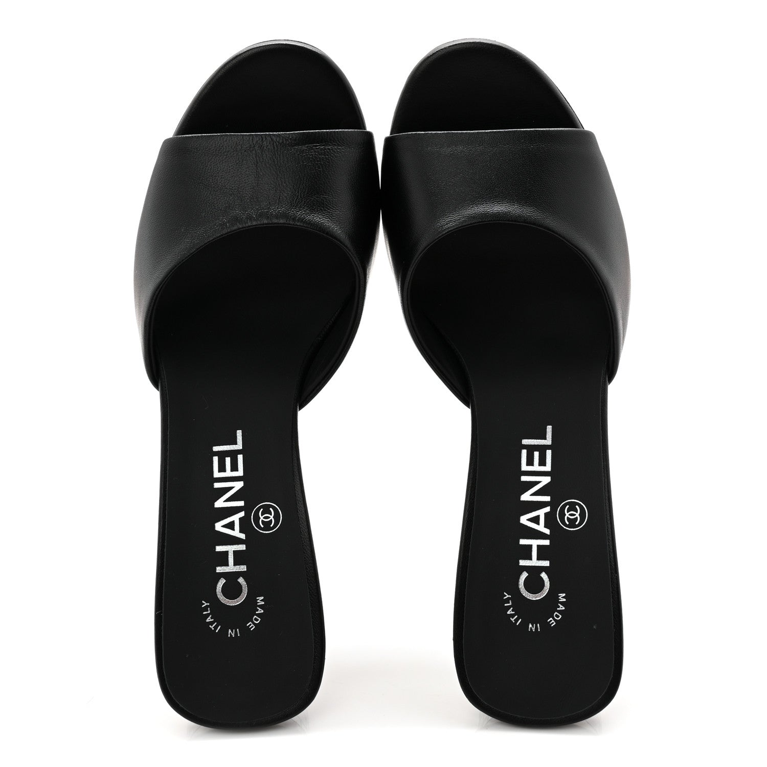 Chanel Lambskin Mirror Mules 35.5 Black 5 of 10