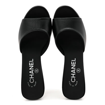 Chanel Lambskin Mirror Mules 35.5 Black 5 of 10