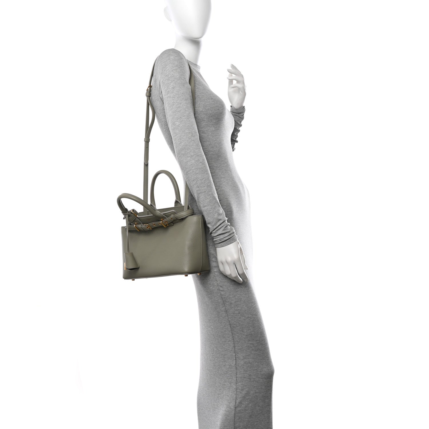 Celine Grained Calfskin Teen Conti Green Clay 2 of 12