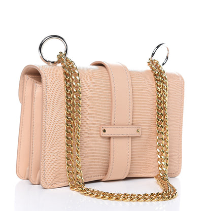 Chloe Calfskin Lizard Embossed Aby Chain Shoulder Bag Delicate Pink 3 of 9