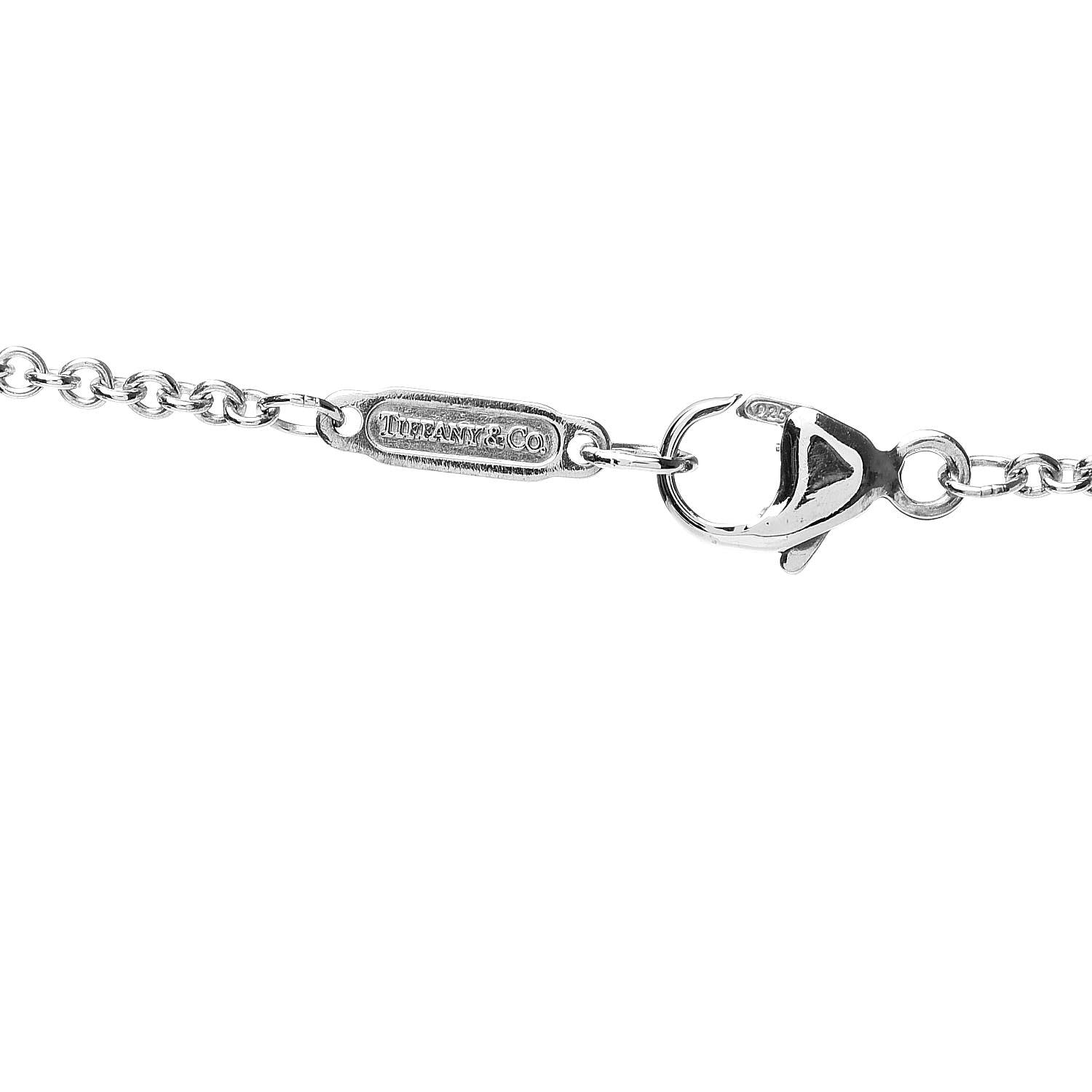 Tiffany Sterling Silver 1837 Lock Charm Pendant Necklace 5 of 6