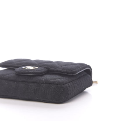 Chanel Jersey Quilted Belt Bag Black 9 of 11