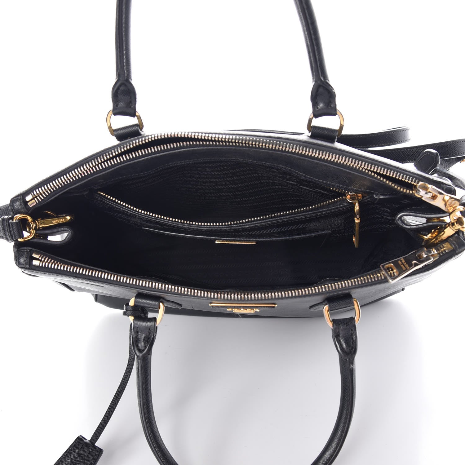 Prada Saffiano Medium Galleria Double Zip Tote Black 6 of 23