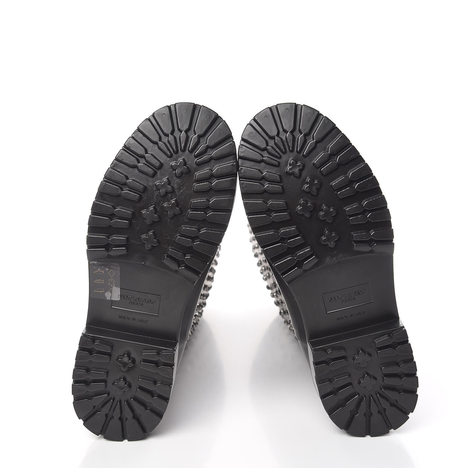 Saint Laurent Rubber Crystal Rain Boots 36 Black 5 of 8