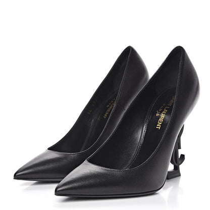 Saint Laurent Calfskin Opyum 100 Pumps 36 Black 3 of 11