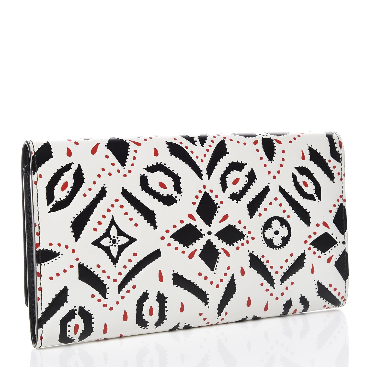 Louis Vuitton Calfskin Graphic Print Twist Wallet 3 of 11