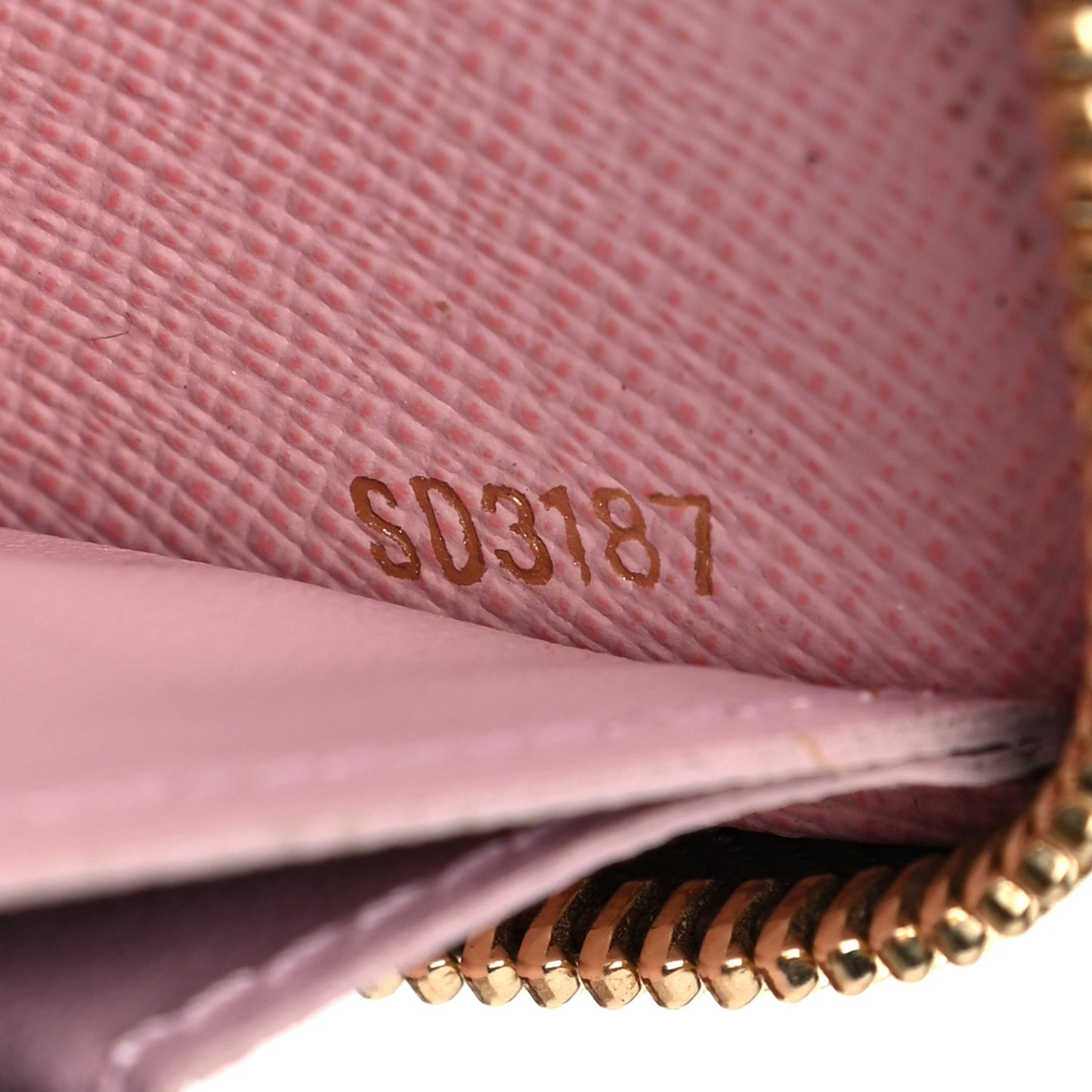 Damier Ebene Clemence Wallet Rose Ballerine