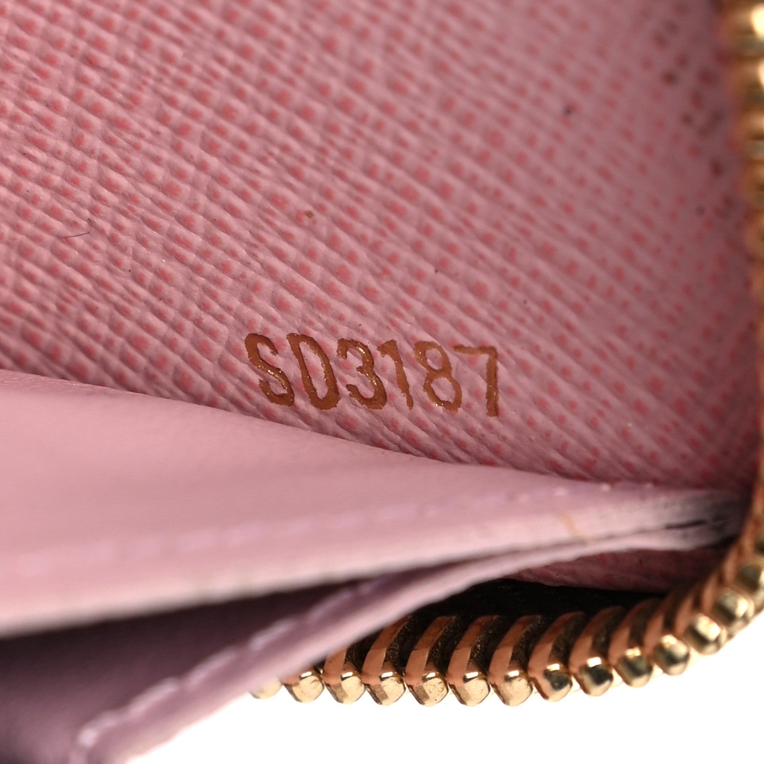 Louis Vuitton Damier Ebene Clemence Wallet Rose Ballerine 7 of 9