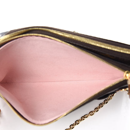 Louis Vuitton Monogram Blooming Flowers Double Zip Pochette 6 of 11