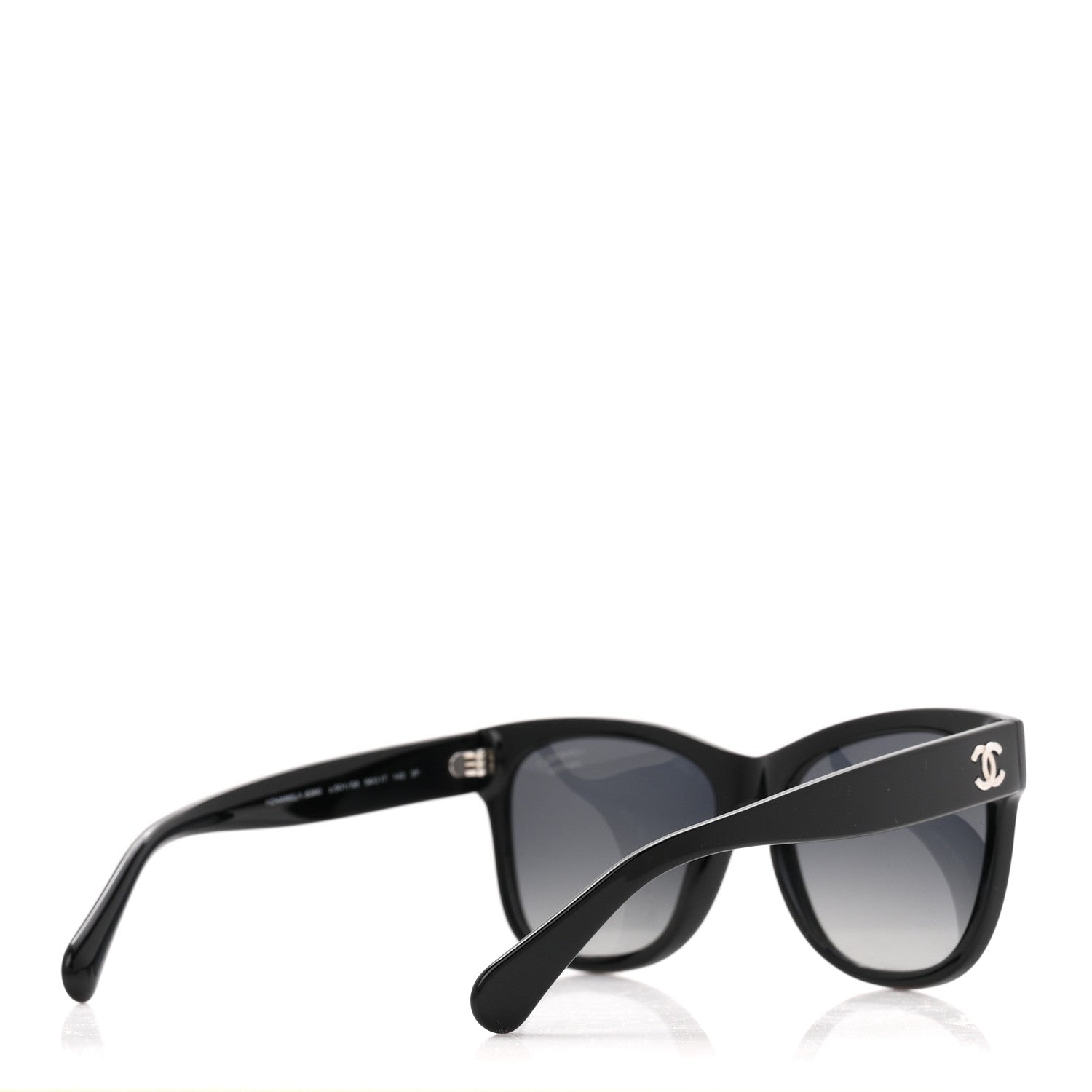 Chanel Acetate Polarized Square CC Sunglasses 5380 Black 4 of 8