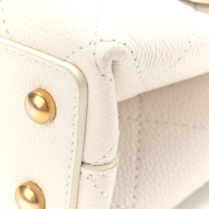 Chanel Grained Calfskin Small Stitched Flap White 12 of 16
