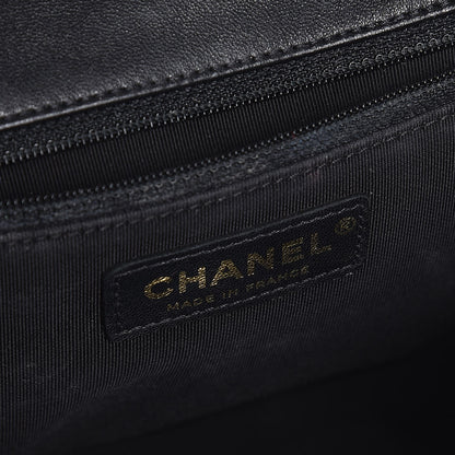 Chanel Metallic Lambskin Velvet Quilted Medium Flap Black 6 of 9