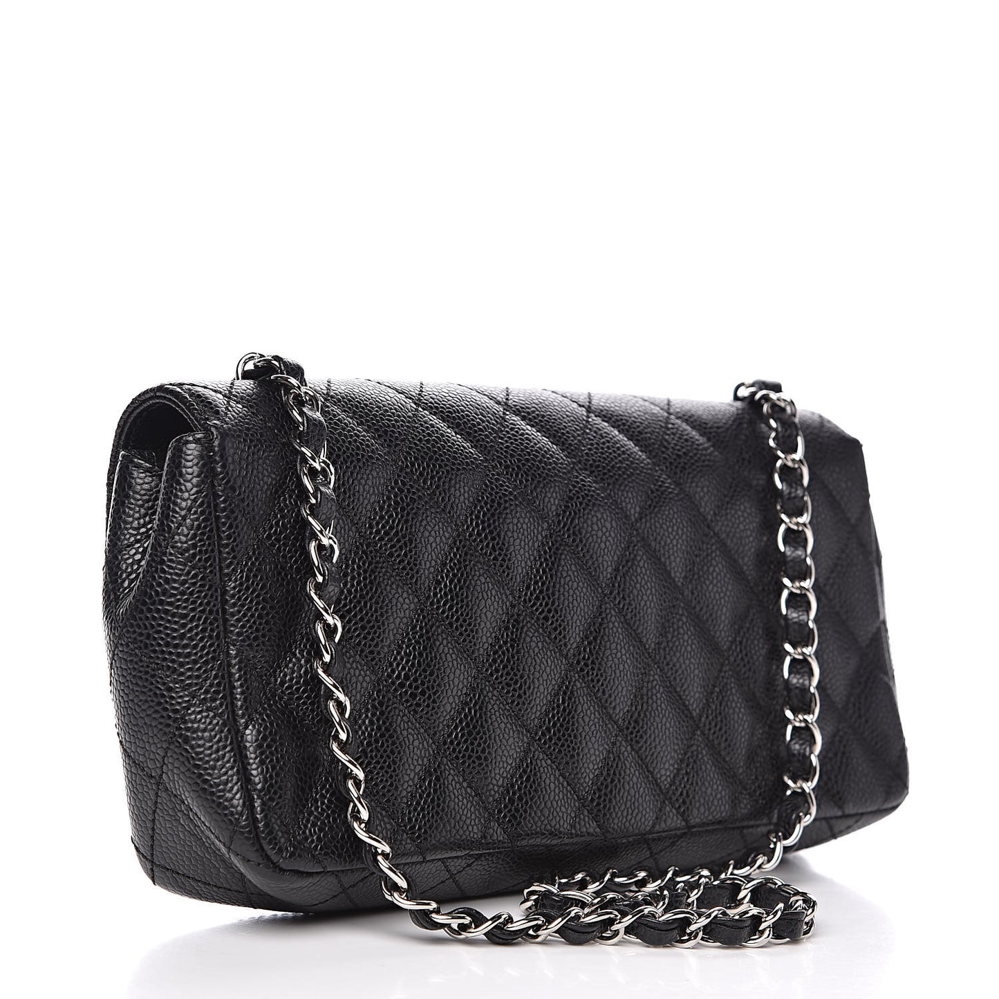 Caviar Quilted East West Flap Black