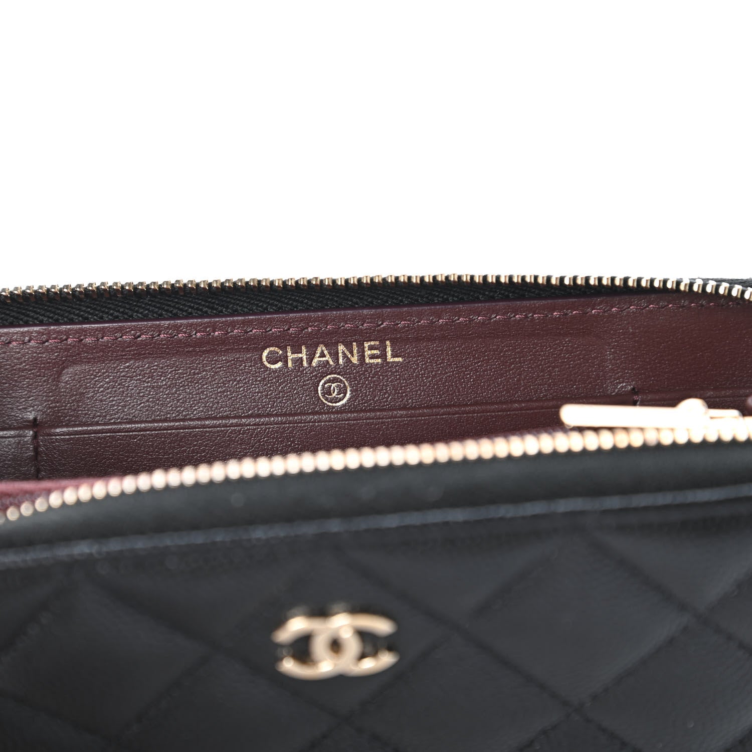 Chanel Caviar Quilted Medium Zip Around Wallet Black 8 of 11