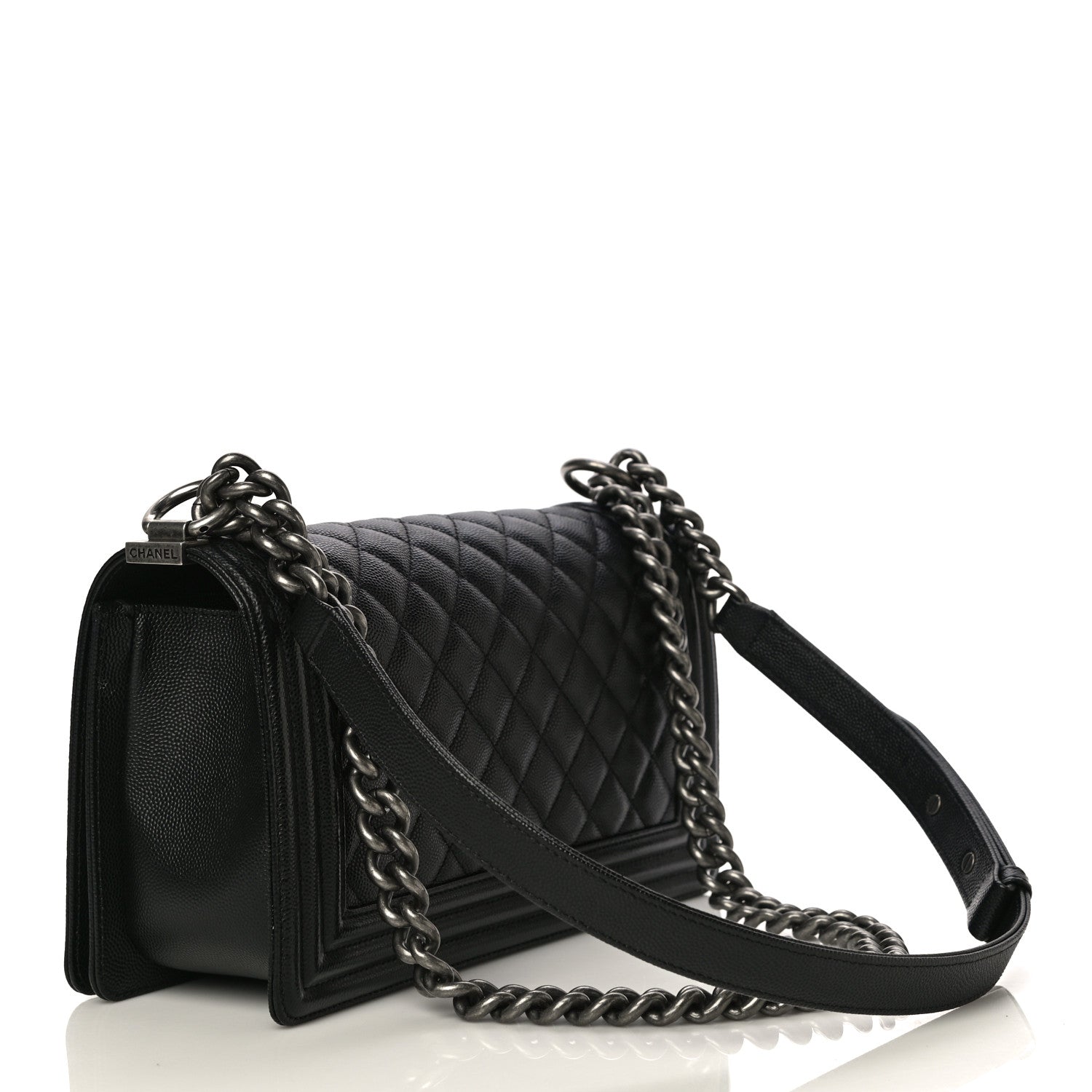 Chanel Caviar Quilted Medium Boy Flap Black 3 of 12