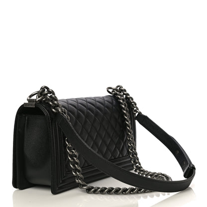 Chanel Caviar Quilted Medium Boy Flap Black 3 of 12