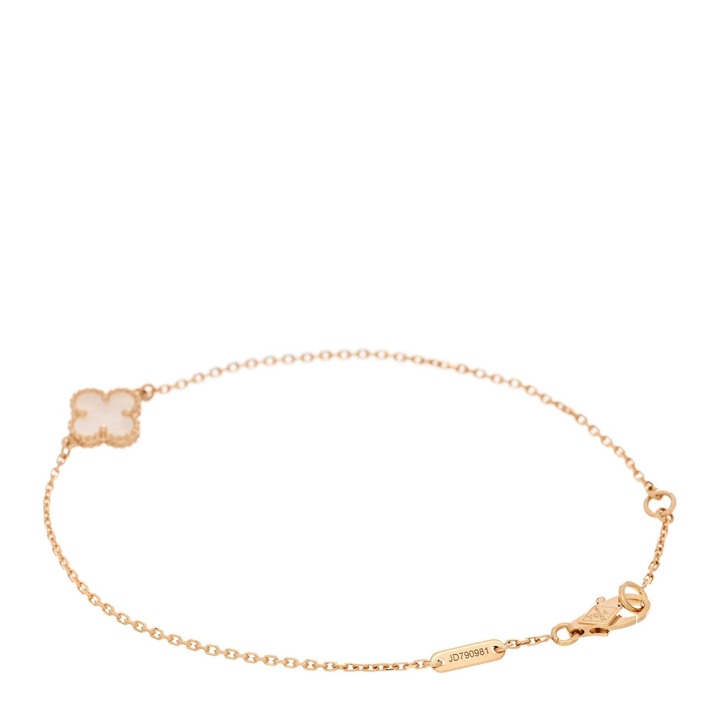 18K Yellow Gold Mother of Pearl Sweet Alhambra Bracelet