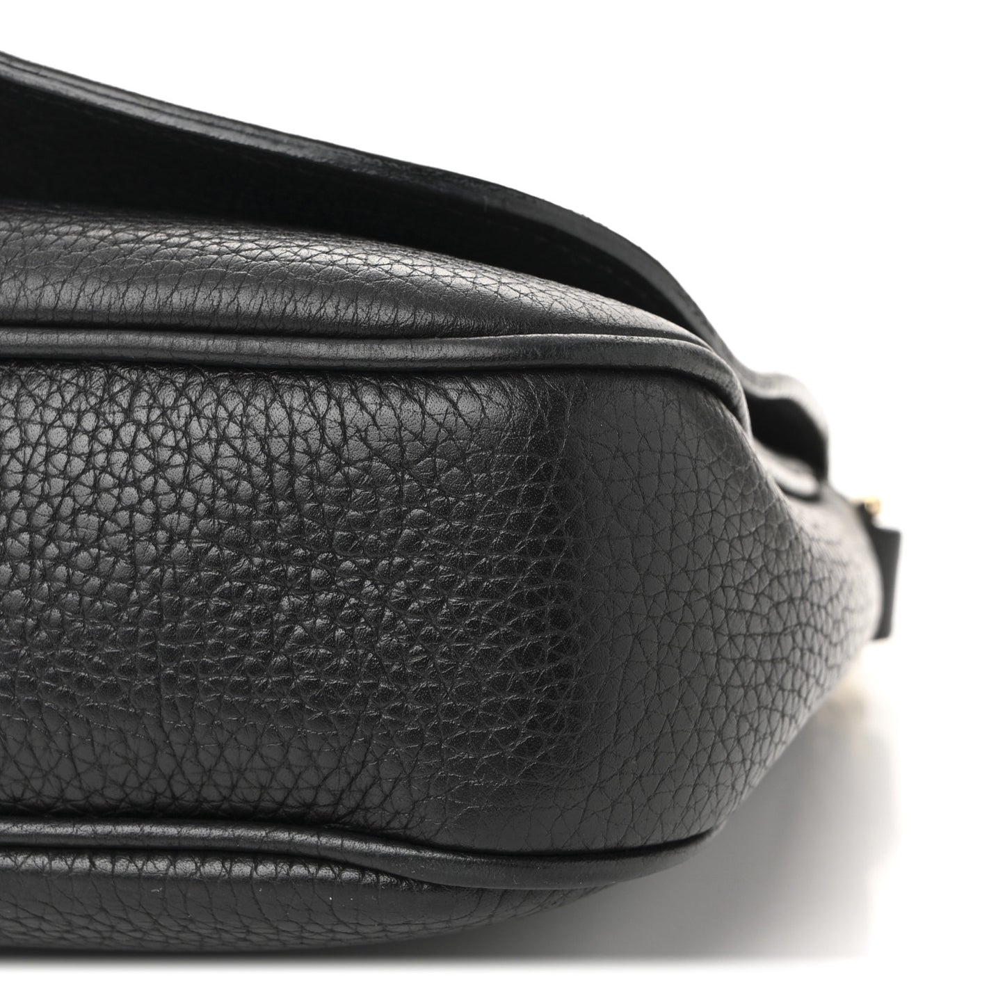 Pebbled Calfskin Medium Soho Flap Crossbody Black