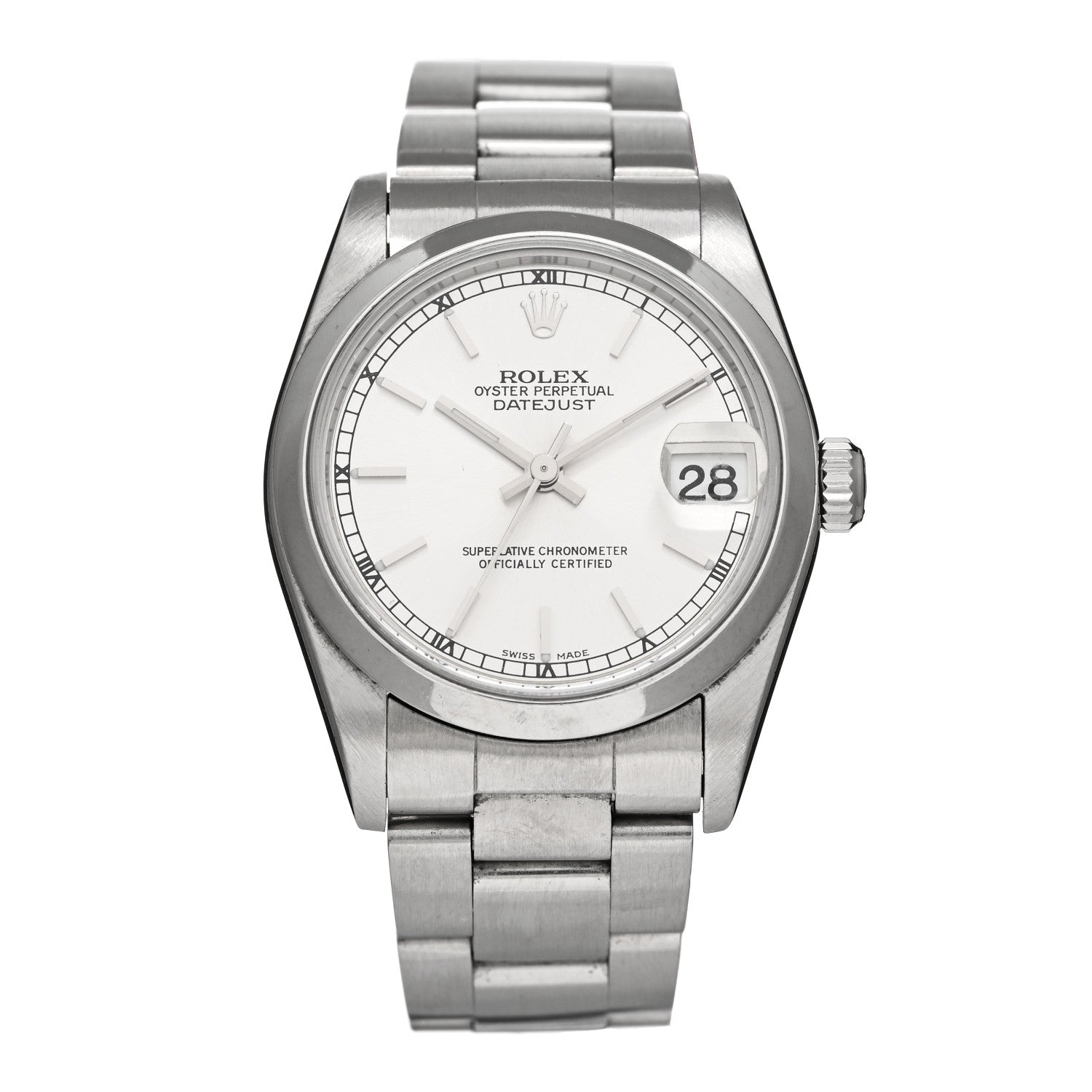 Rolex Stainless Steel 31mm Oyster Perpetual Datejust Watch Silver 68240 1 of 4