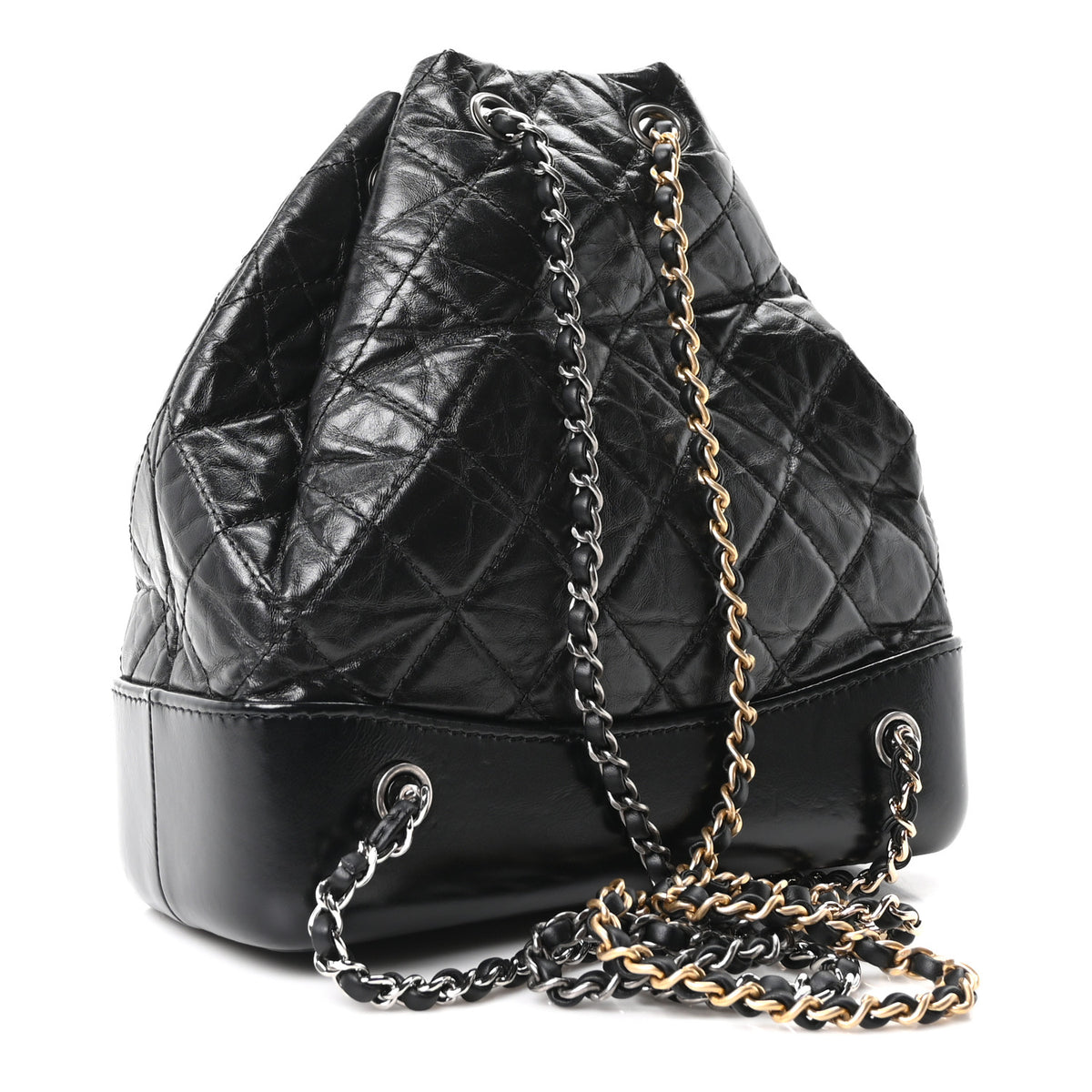 Chanel Aged Calfskin Quilted Small Gabrielle Backpack Black 3 of 10