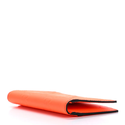 Gucci Rubber Effect GG Embossed Long Card Case New Orange Fluo 4 of 8
