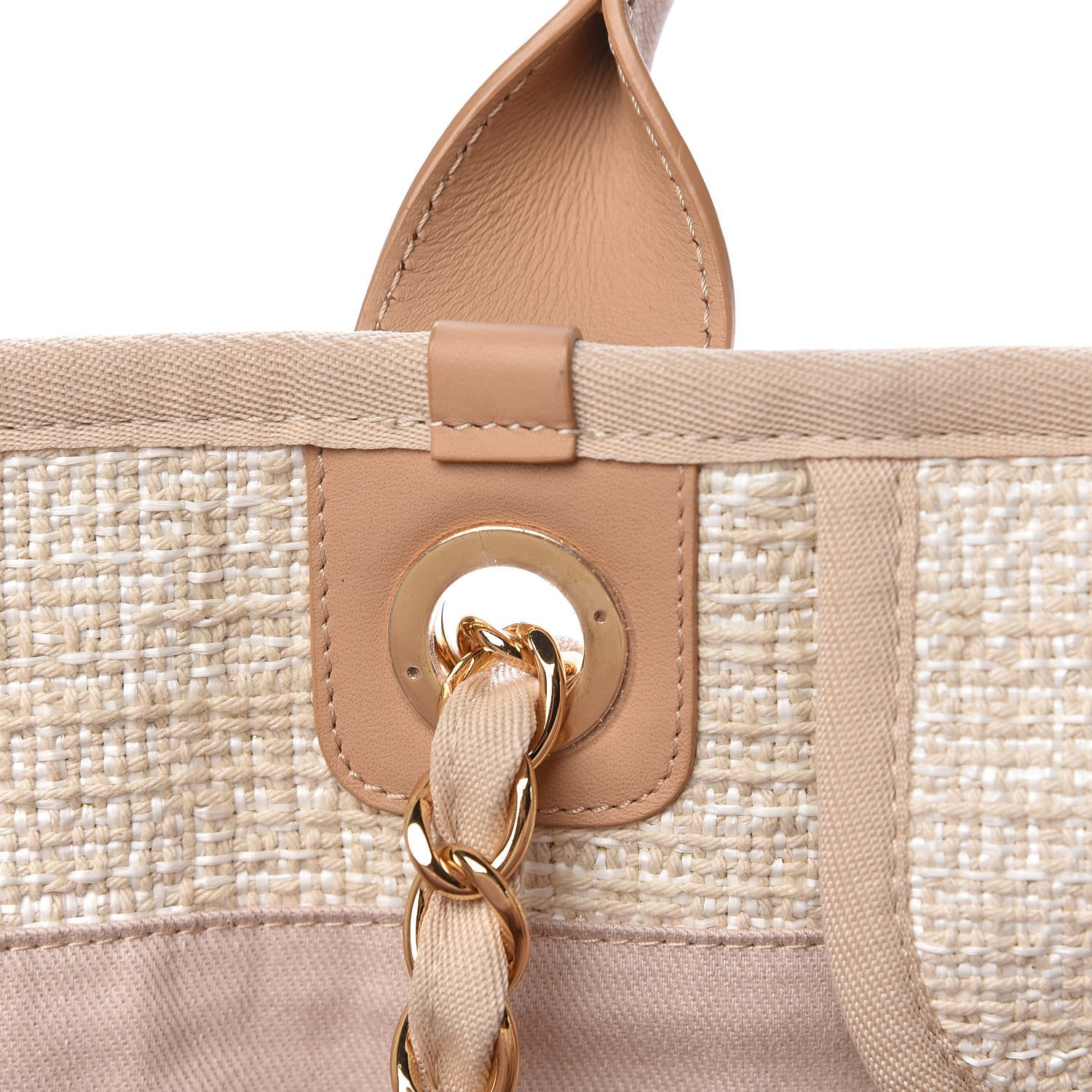 Chanel Canvas Large Deauville Tote Light Beige 18 of 19