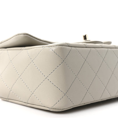 Chanel Lambskin Quilted Mini Rectangular Flap Grey 9 of 11