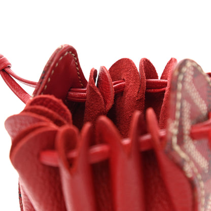 Goyard Goyardine Drawstring Coin Pouch Red 6 of 6