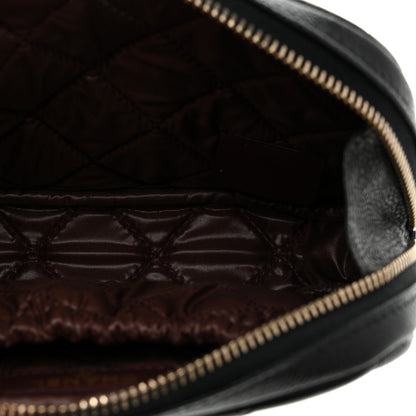 Chanel Caviar Quilted Small Curvy Pouch Cosmetic Case Black 5 of 8