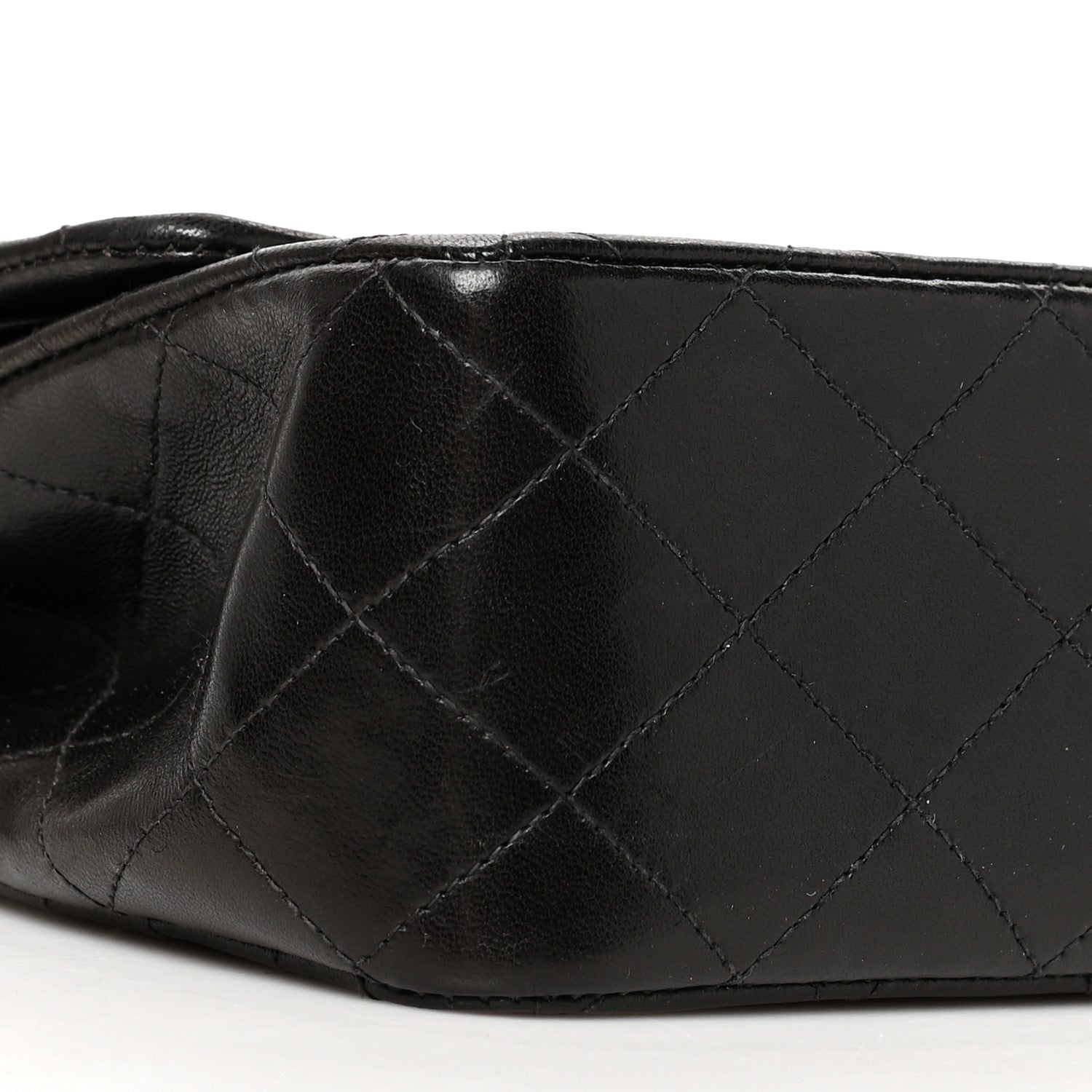 Chanel Lambskin Quilted Medium Double Flap Black 9 of 10